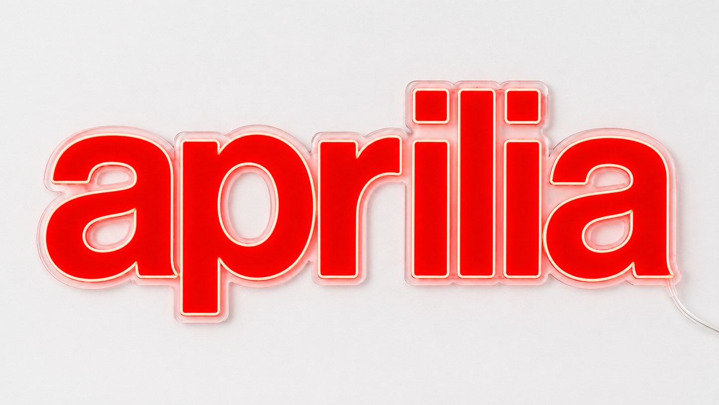 Aprilia LED Neon Sign Garage Man Cave Italian Superbike Motorcycle Fan Wall Decor Gift