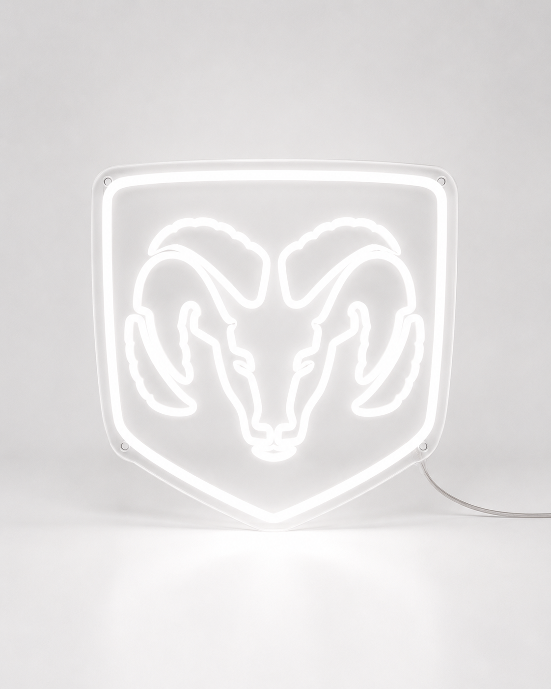 Dodge Ram (White Outline) LED Neon Sign