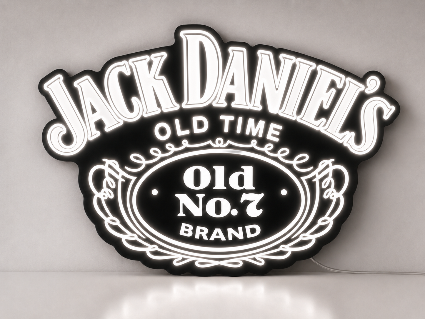 Jack Daniels LED Neon Sign Bar Man Cave Home Bar Whiskey Fan Wall Decor Gift