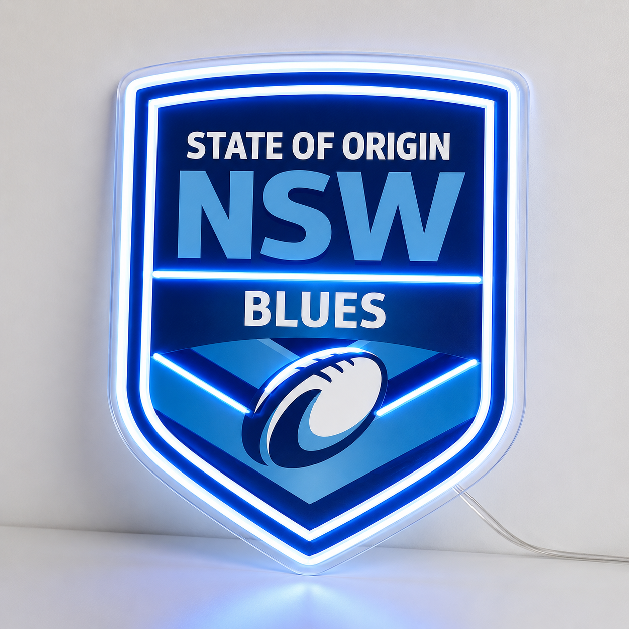 NSW Blues State of Origin LED Neon Sign Rugby League Man Cave Wall Decor Blues Fan Gift