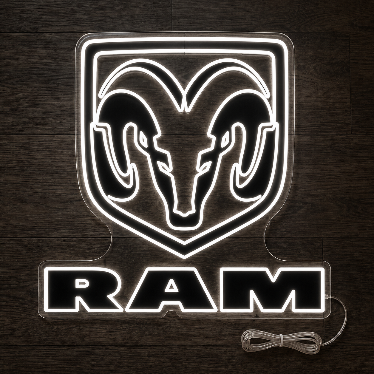 Ram LED Neon Sign Garage Man Cave Truck Fan Wall Decor Gift