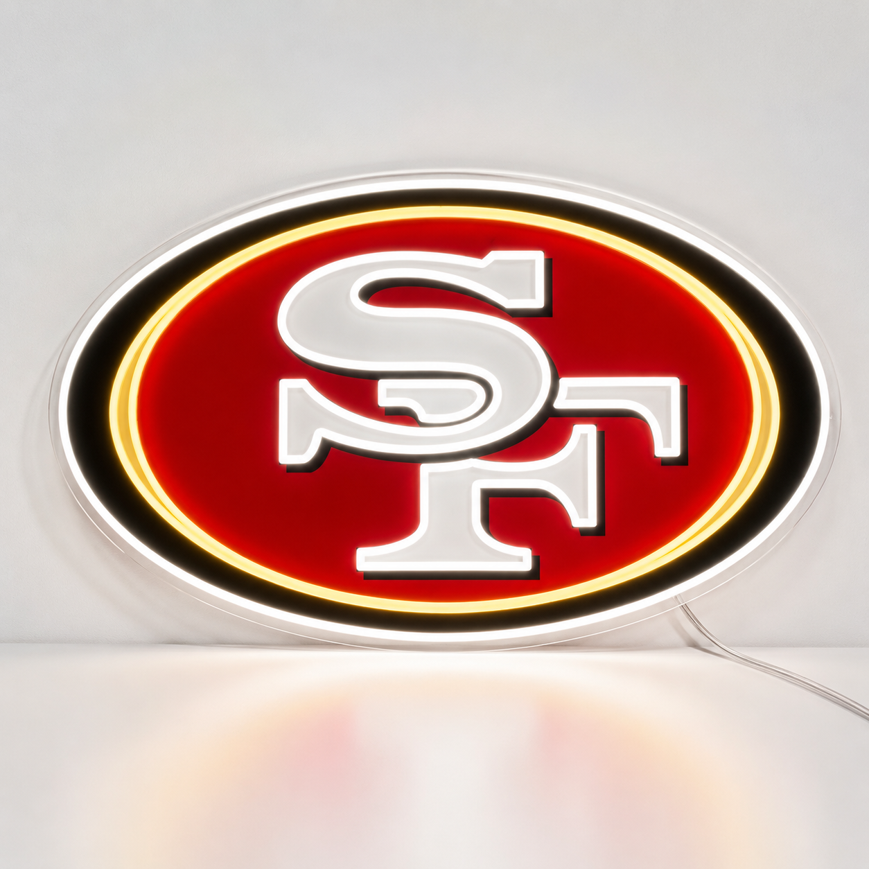 San Francisco 49ers LED Neon Sign NFL Game Room Man Cave Sports Wall Decor Fan Gift