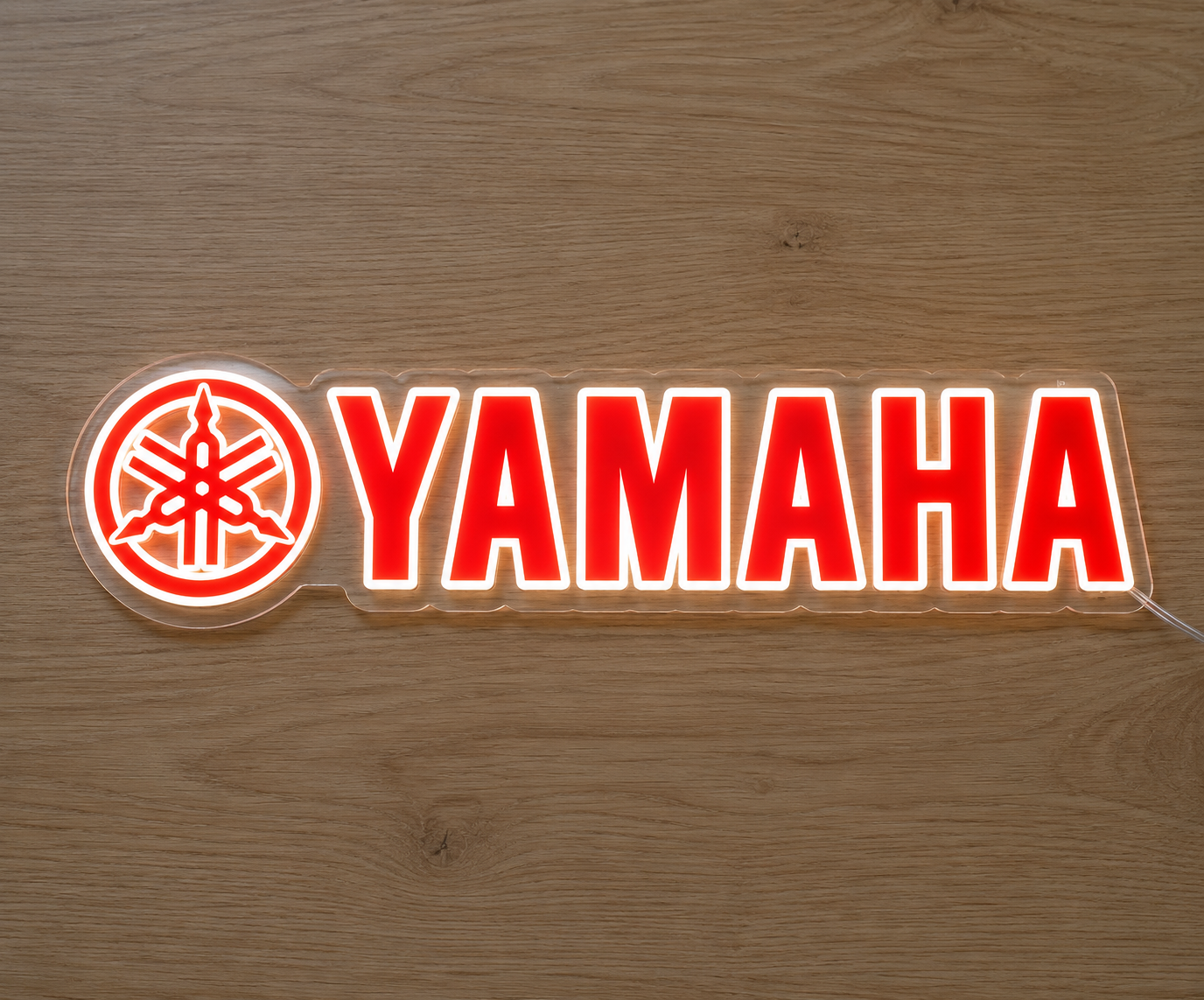 Yamaha Emblem Logo LED Neon Sign Garage Man Cave Motorcycle Fan Wall Decor Gift