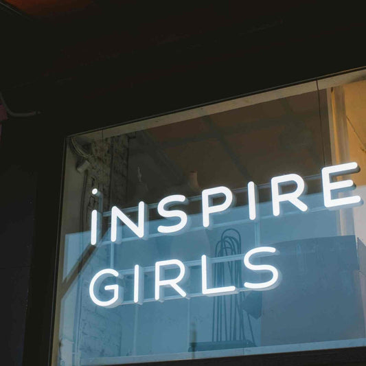 Inspire Girls’ White Custom LED Neon Sign in Sydney - Neon Lanes