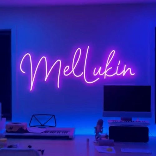 Mel Lukin's Custom Neon Sign in her Gold Coast Studio - Neon Lanes