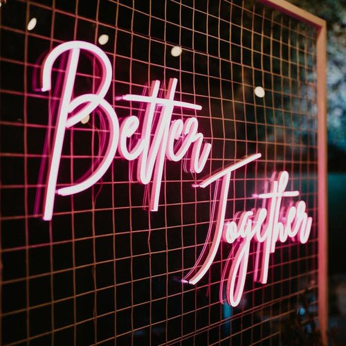 Neon-Signs-Cairns-Better-Together-Custom-Pink-Neon-Sign-for-Unity-Co.-by-Neon-Lanes Neon Lanes