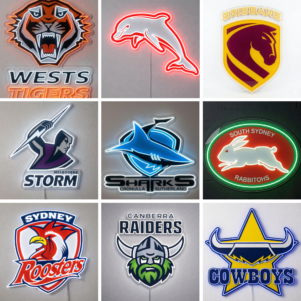 NRL Neon Signs Australia – LED Rugby League Signs – Neon Lanes
