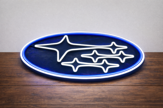 Subaru Logo Inspired LED Neon Sign