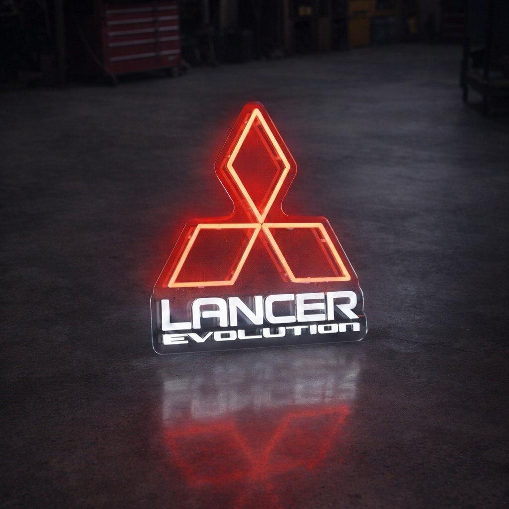 Lancer Evolution Inspired LED Neon Sign