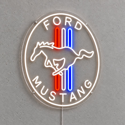 Ford Mustang Logo LED Neon Sign product photo 1