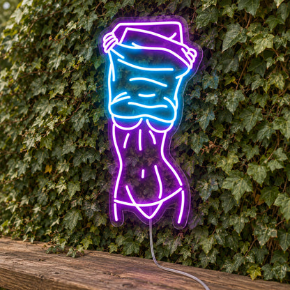Nude Lady Man Cave Neon Sign - Garage & Home Bar Wall Sign product photo 1