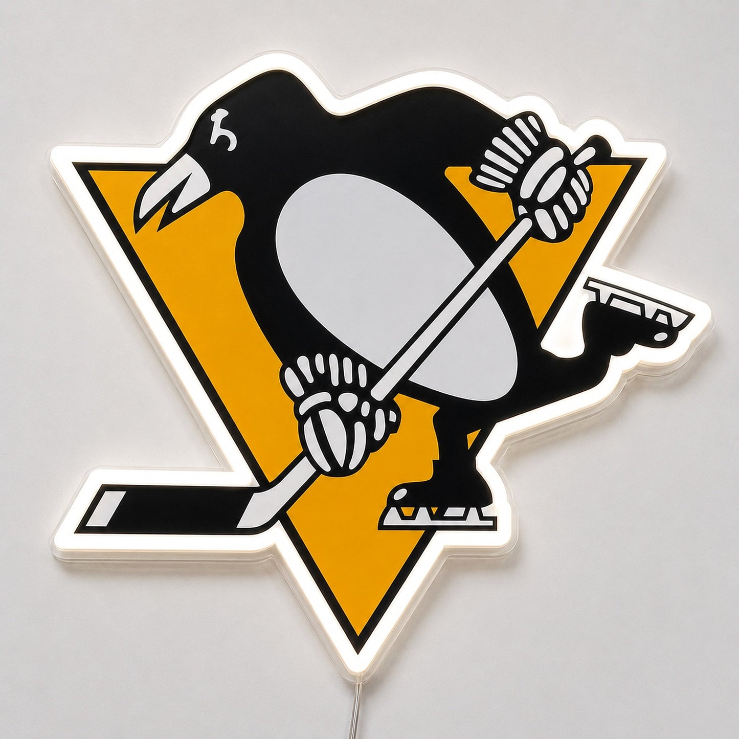 Pittsburgh Penguins LED neon sign in black and gold