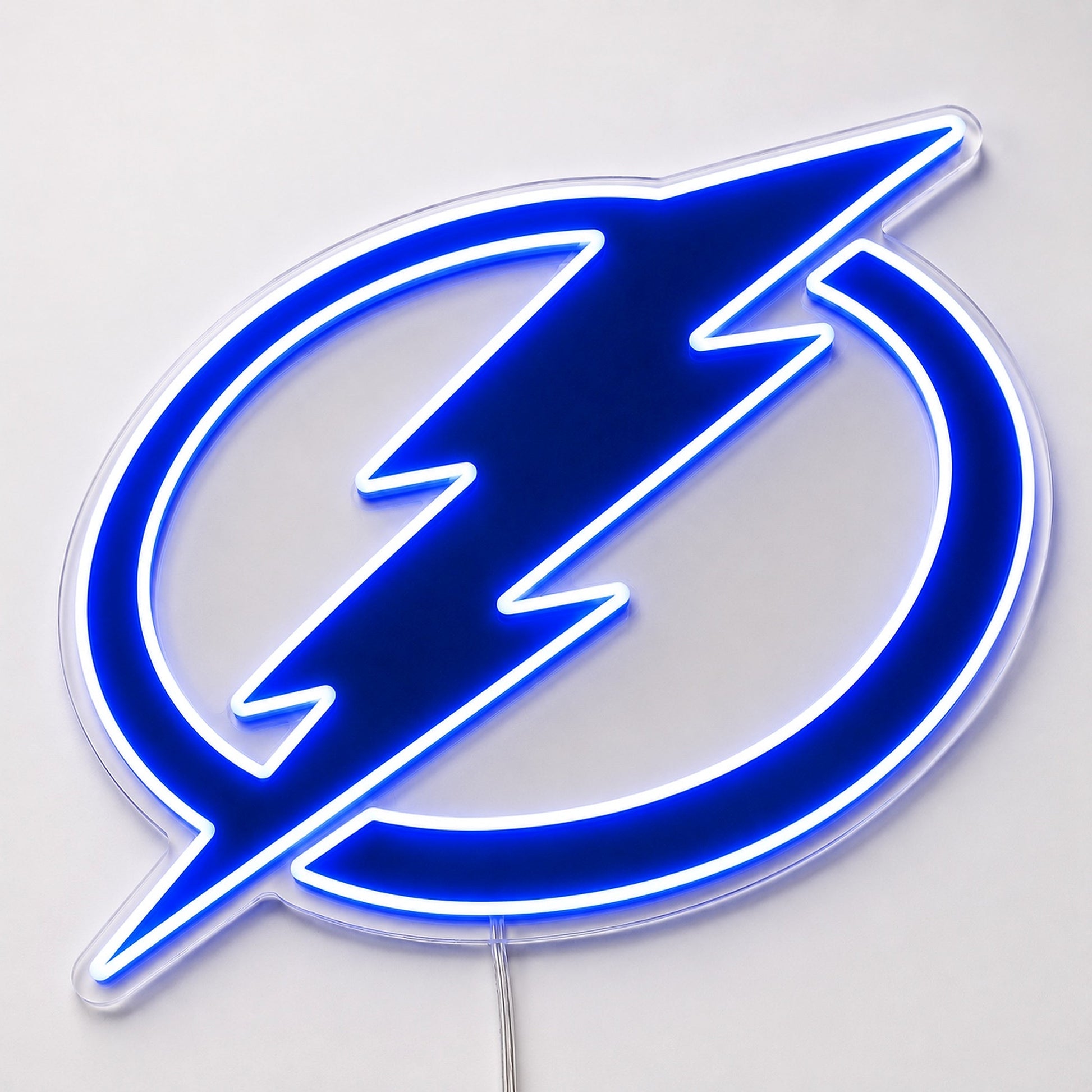 Tampa Bay Lightning LED neon sign in bold blue