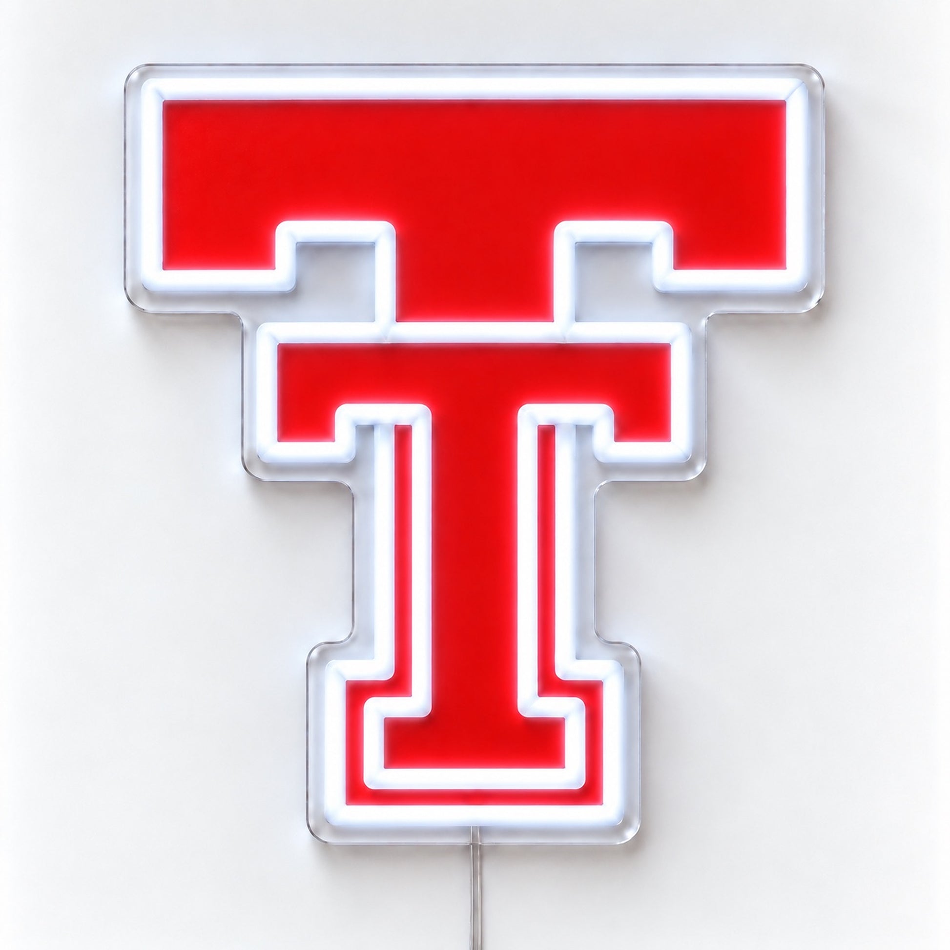 Texas Tech Red Raiders LED neon sign in red and white