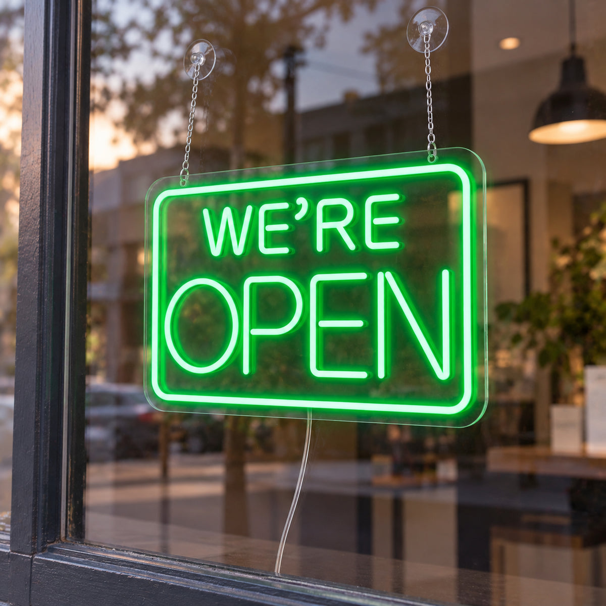 We Are Open LED Neon Sign product photo 1