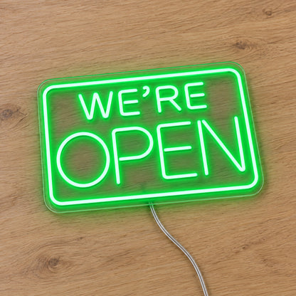 We Are Open LED Neon Sign product photo 2