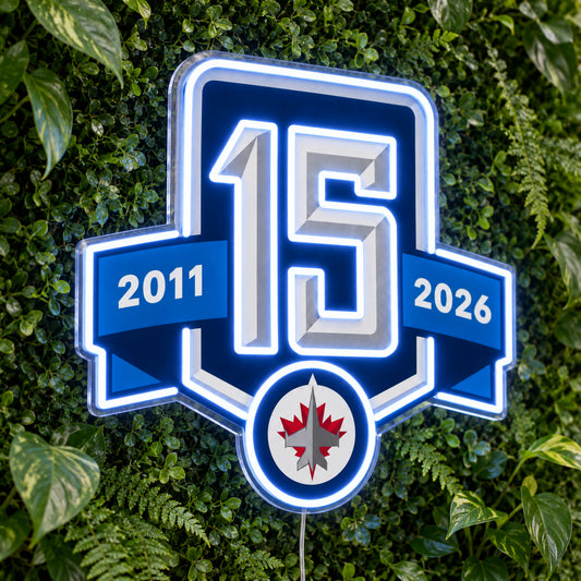 Winnipeg Jets 15th Anniversary LED Neon Sign product photo 1