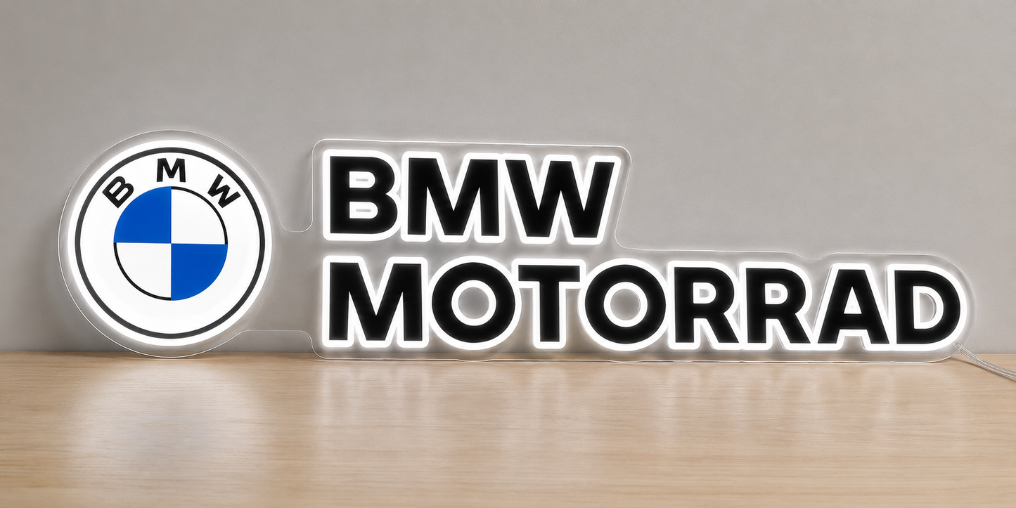 BMW Motorrad LED Neon Sign Garage Man Cave German Motorcycle Fan Wall Decor Gift