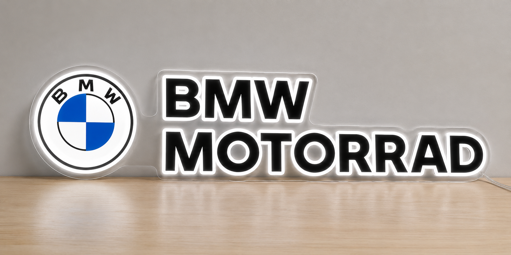 BMW Motorrad LED Neon Sign Garage Man Cave German Motorcycle Fan Wall Decor Gift
