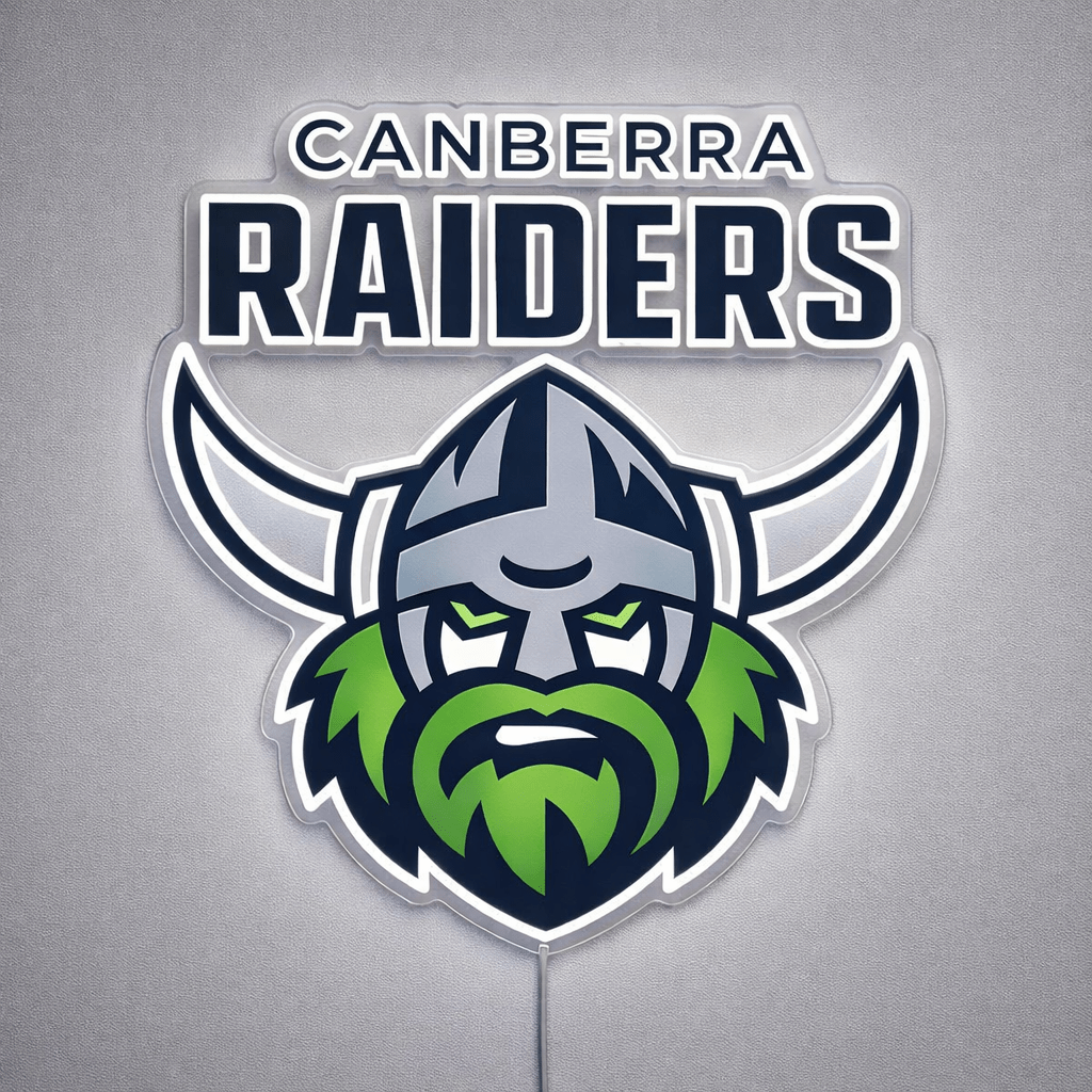Canberra Raiders Inspired LED Neon Sign - Neon Lanes