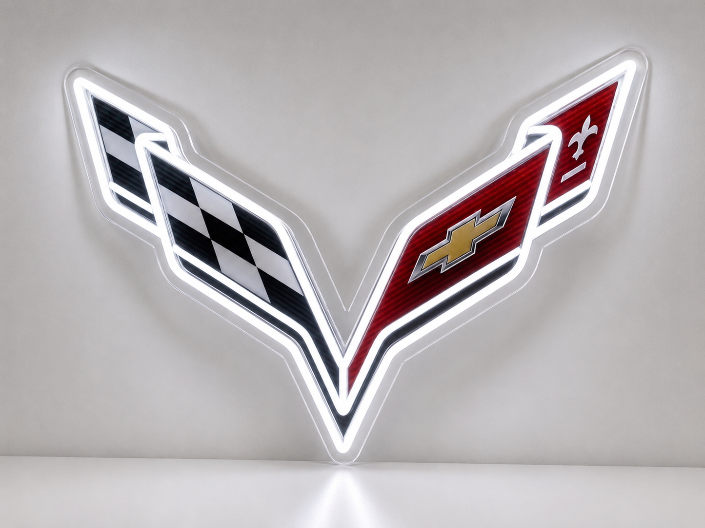 Corvette LED Neon Sign Garage Man Cave Sports Car Fan Wall Decor Gift