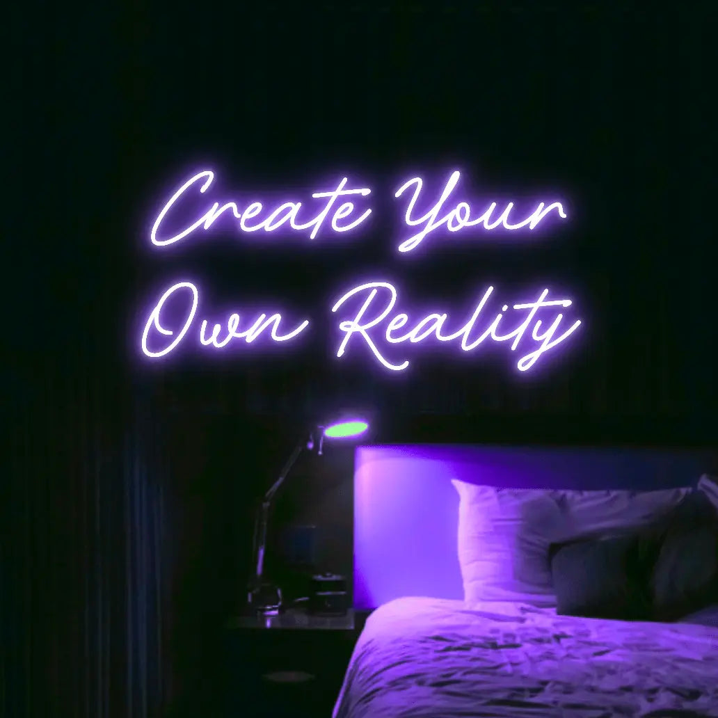 Create Your Own Reality LED Neon Light Sign - Neon Lanes