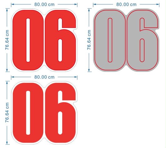 Custom Design 06 sign artwork measuring 80 cm wide by 76.64 cm high