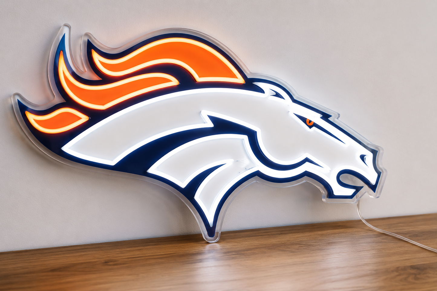 Denver Broncos LED Neon Sign NFL Game Room Man Cave Sports Wall Decor Fan Gift