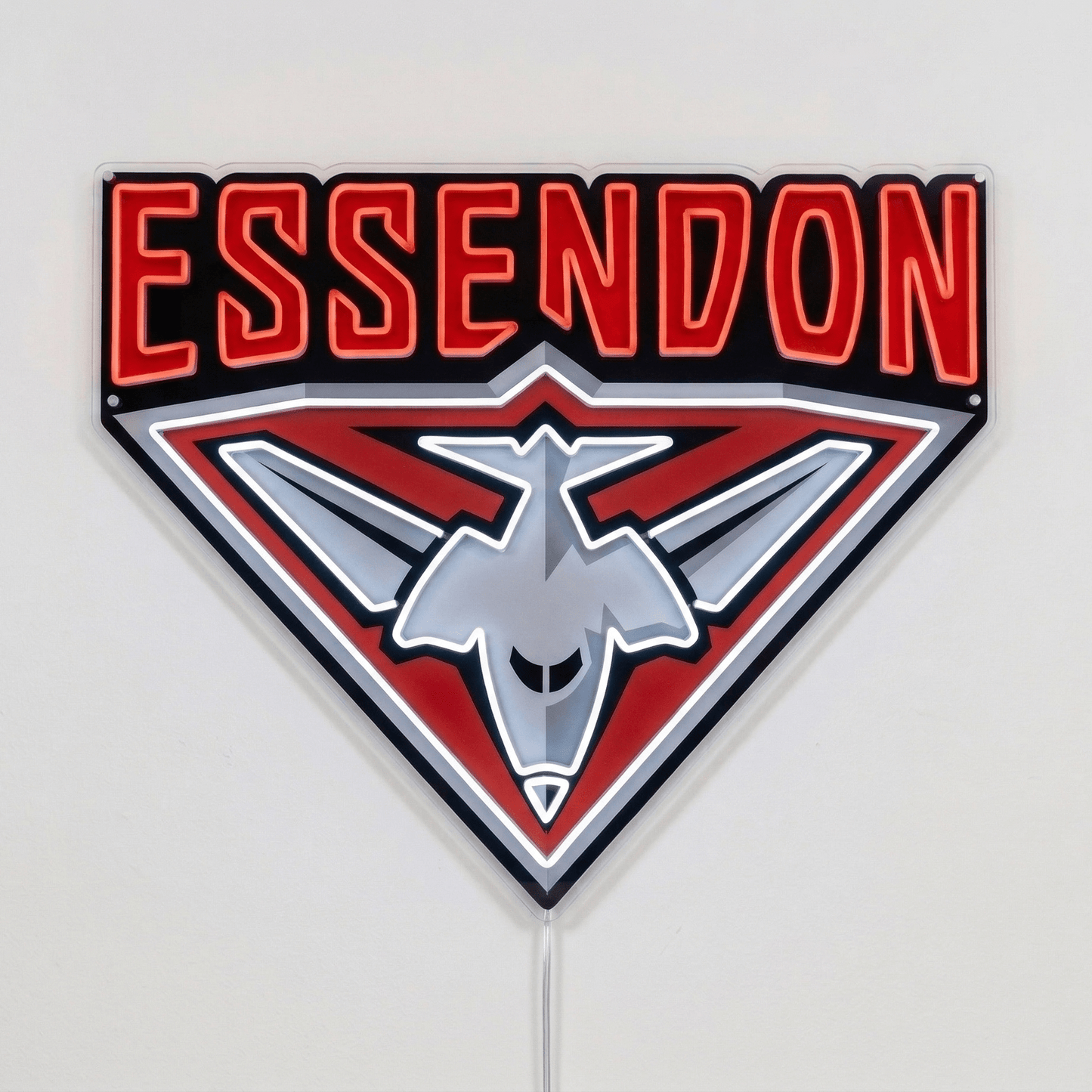Essendon LED Neon Sign (AFL Inspired Bombers Logo) - Neon Lanes
