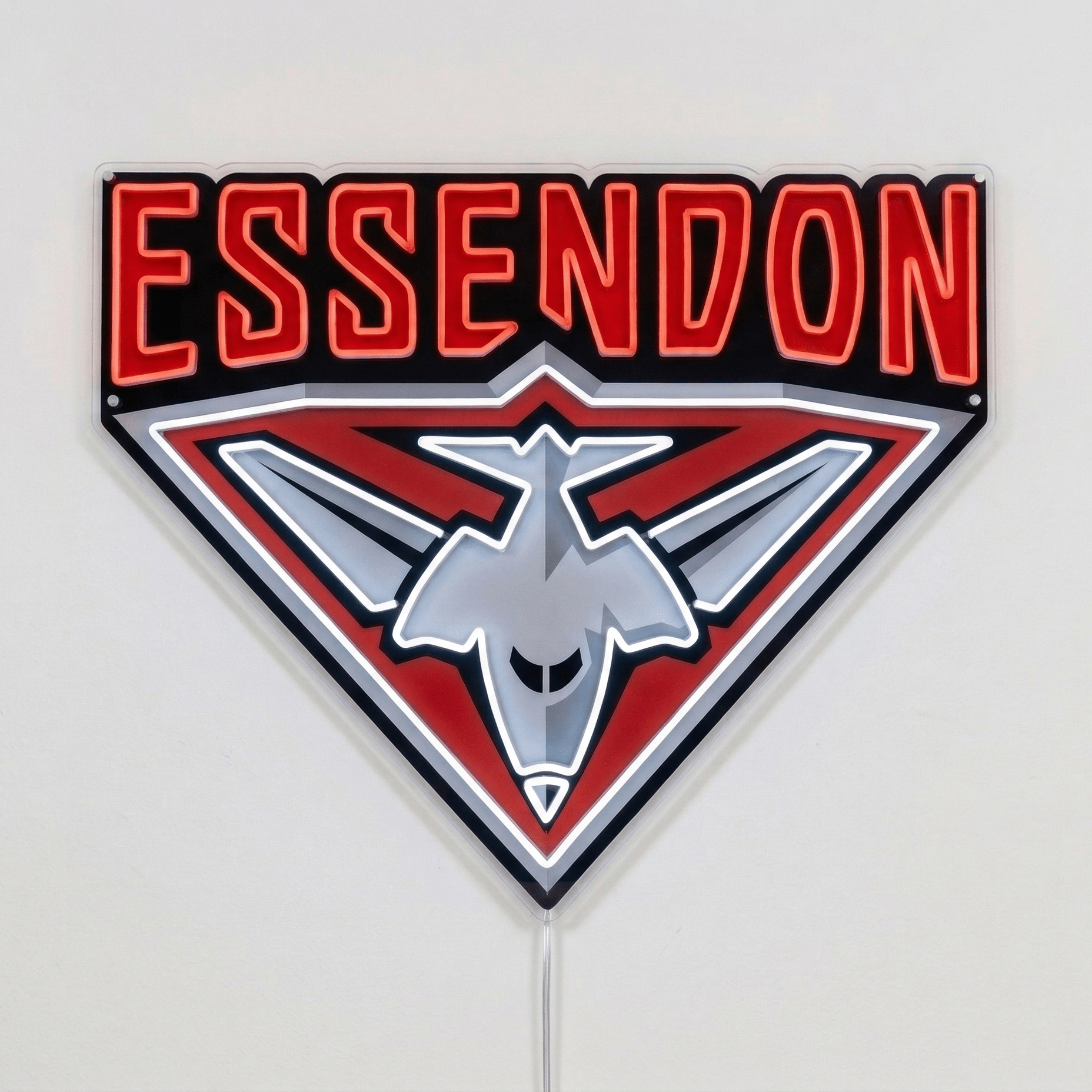 Essendon LED Neon Sign (AFL Inspired Bombers Logo) - Neon Lanes