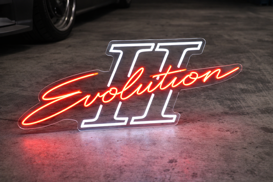 Mitsubishi Lancer Evolution II Inspired LED Neon Sign