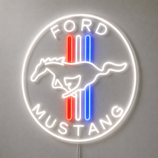 Ford Mustang Logo LED Neon Sign