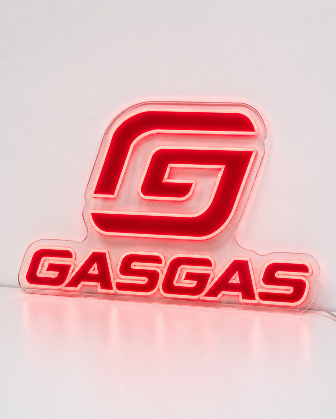 Gas Gas Logo LED Neon Sign Garage Man Cave Off Road Motorcycle Fan Wall Decor Gift