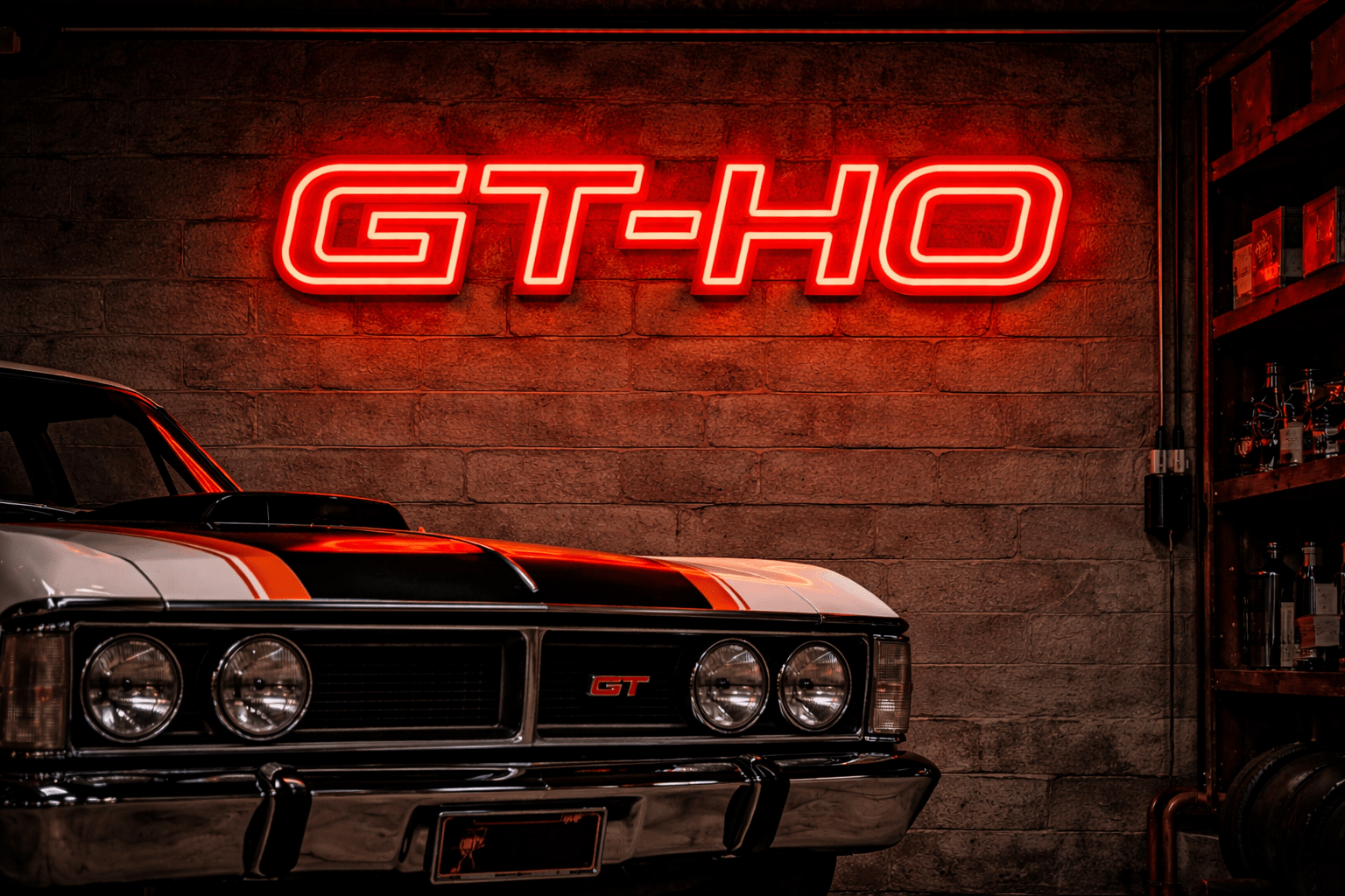 GT - HO Inspired LED Neon Sign - Neon Lanes