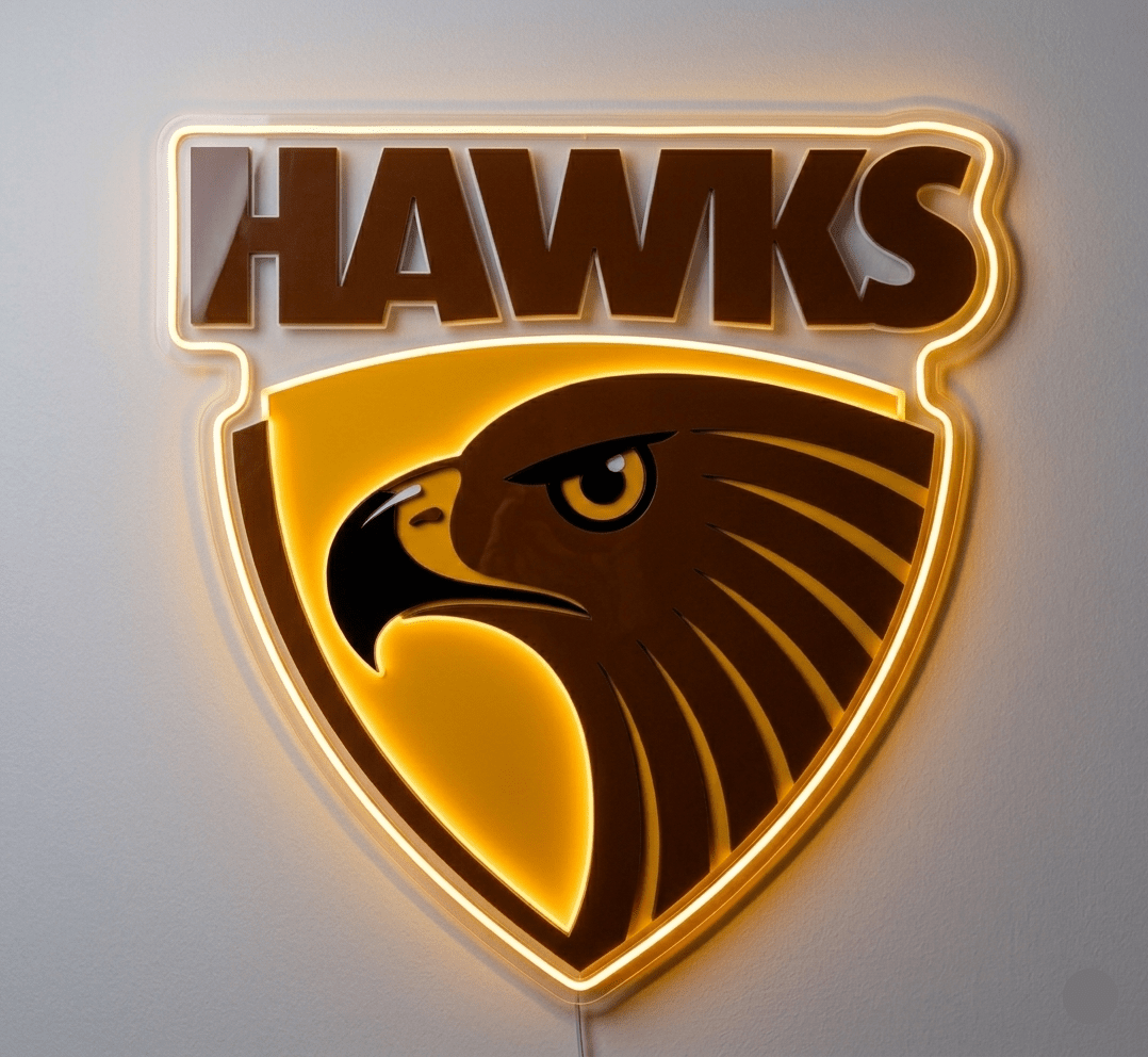 Hawthorn Hawks Inspired LED Neon Sign - Neon Lanes