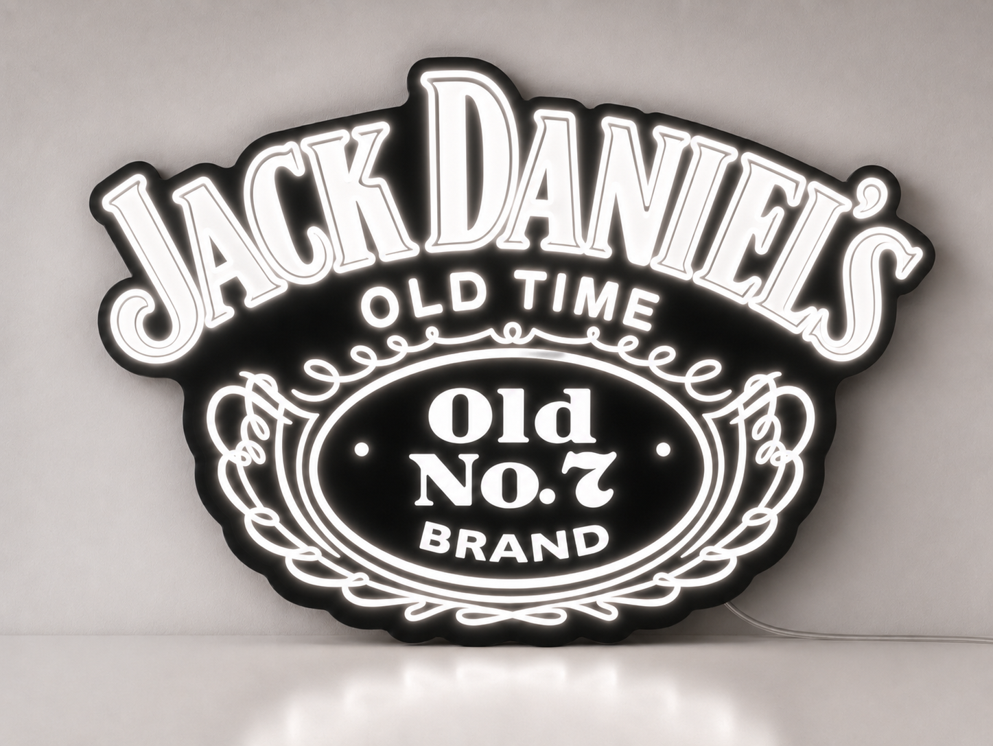 Jack Daniels LED Neon Sign Bar Man Cave Home Bar Whiskey Fan Wall Decor Gift