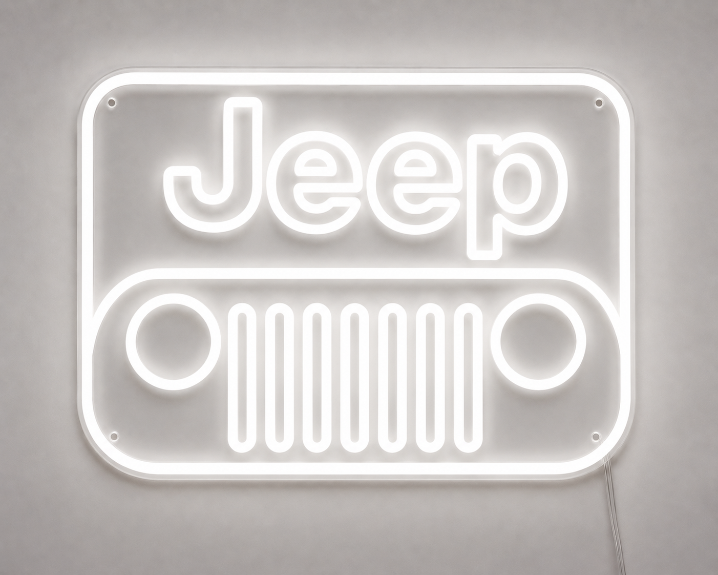 Jeep Grille LED Neon Sign Garage Man Cave Off Road 4x4 Wall Decor Gift