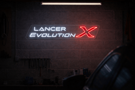 Lancer Evolution X Inspired LED Neon Sign - Neon Lanes