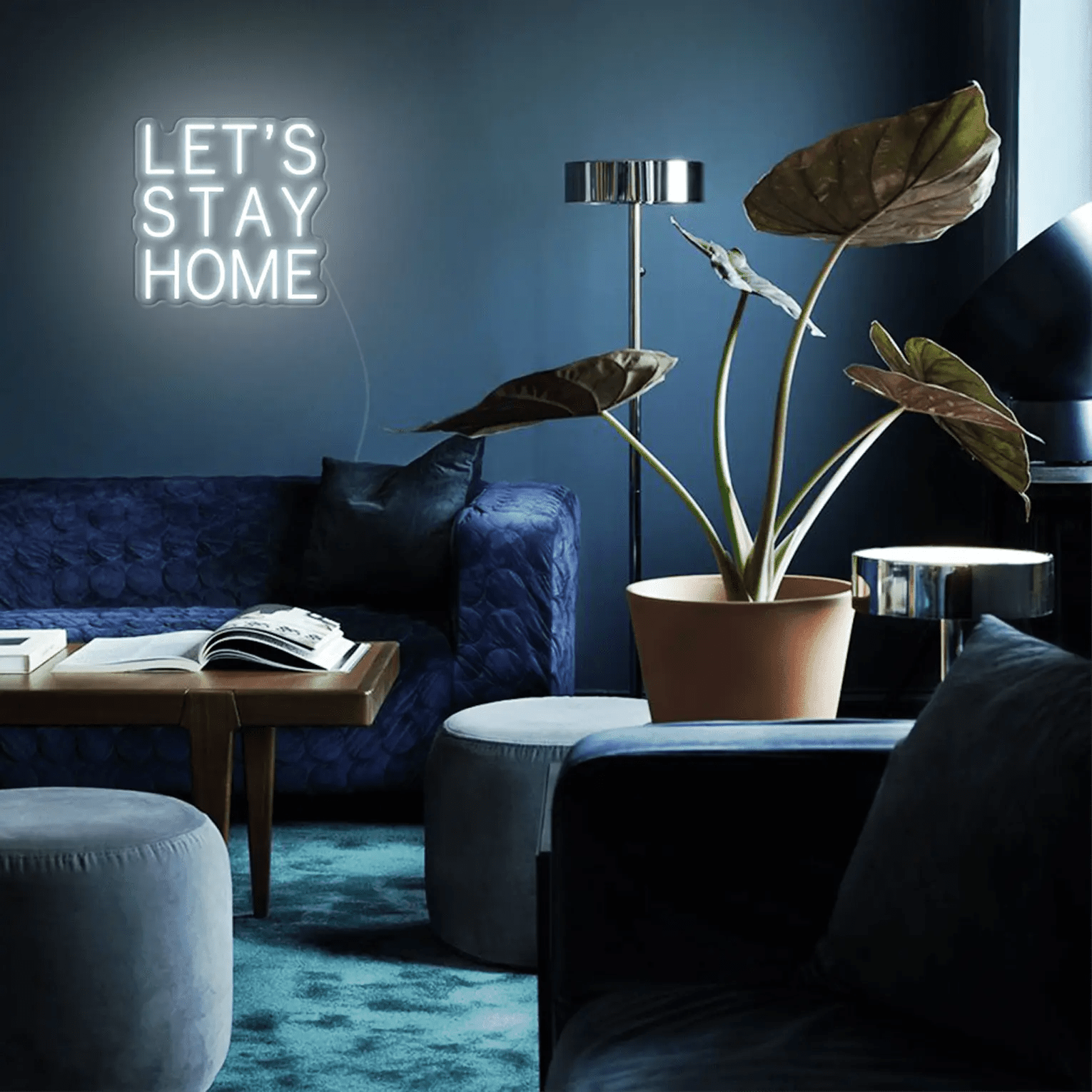 Let's Stay Home LED Neon Sign - Neon Lanes