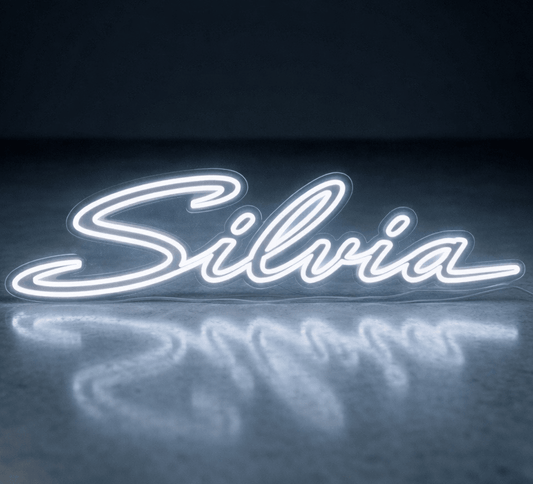 Nissan Silvia white LED neon sign - Neon Lanes