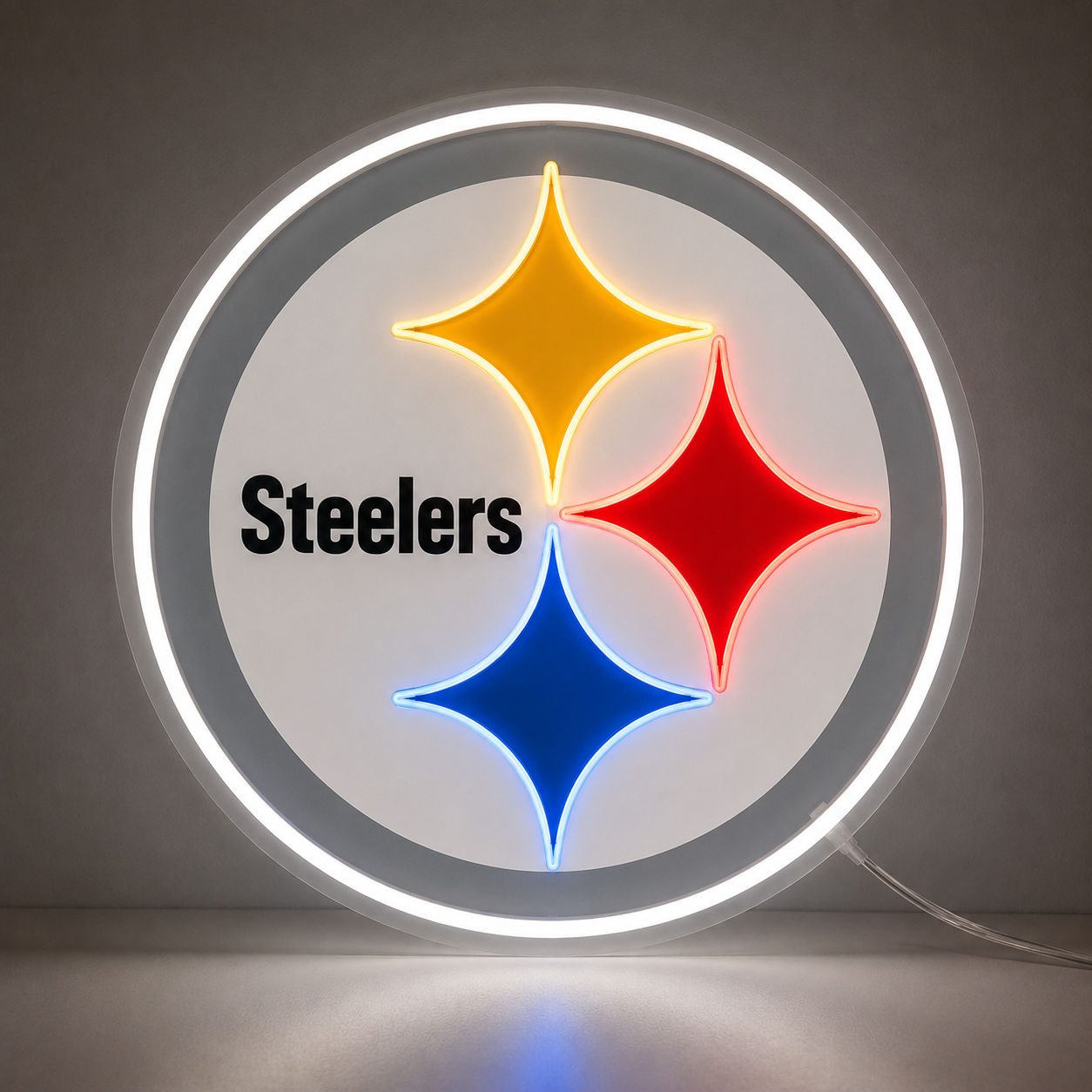 Pittsburgh Steelers LED Neon Sign NFL Game Room Man Cave Sports Wall Decor Fan Gift