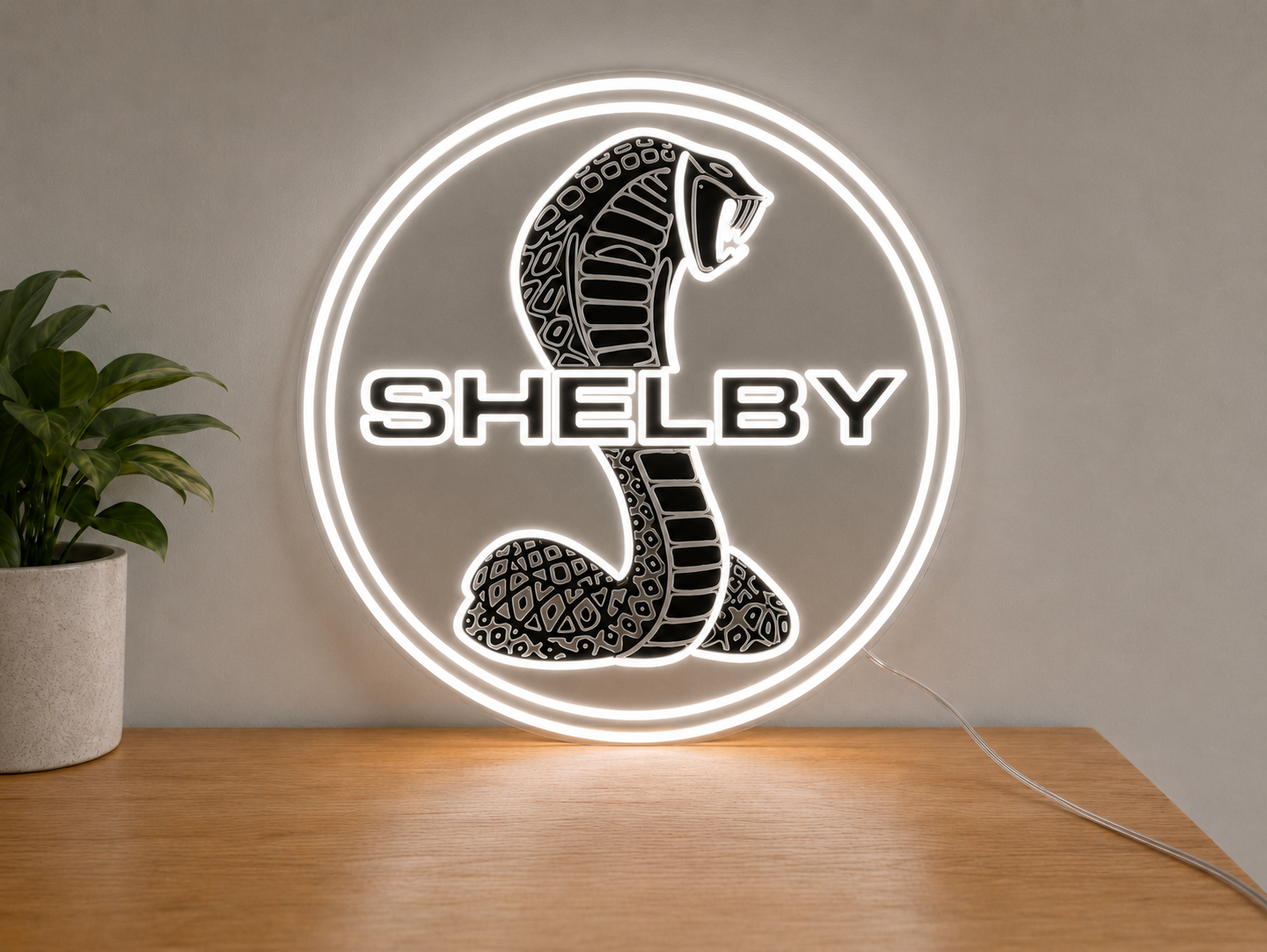 Shelby Cobra LED Neon Sign Garage Man Cave Classic Performance Car Wall Decor Gift