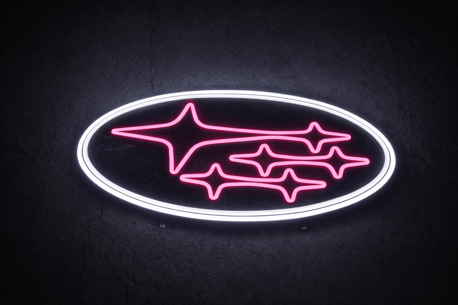 Pink Subaru Logo Inspired LED Neon Sign pink – Neon Lanes