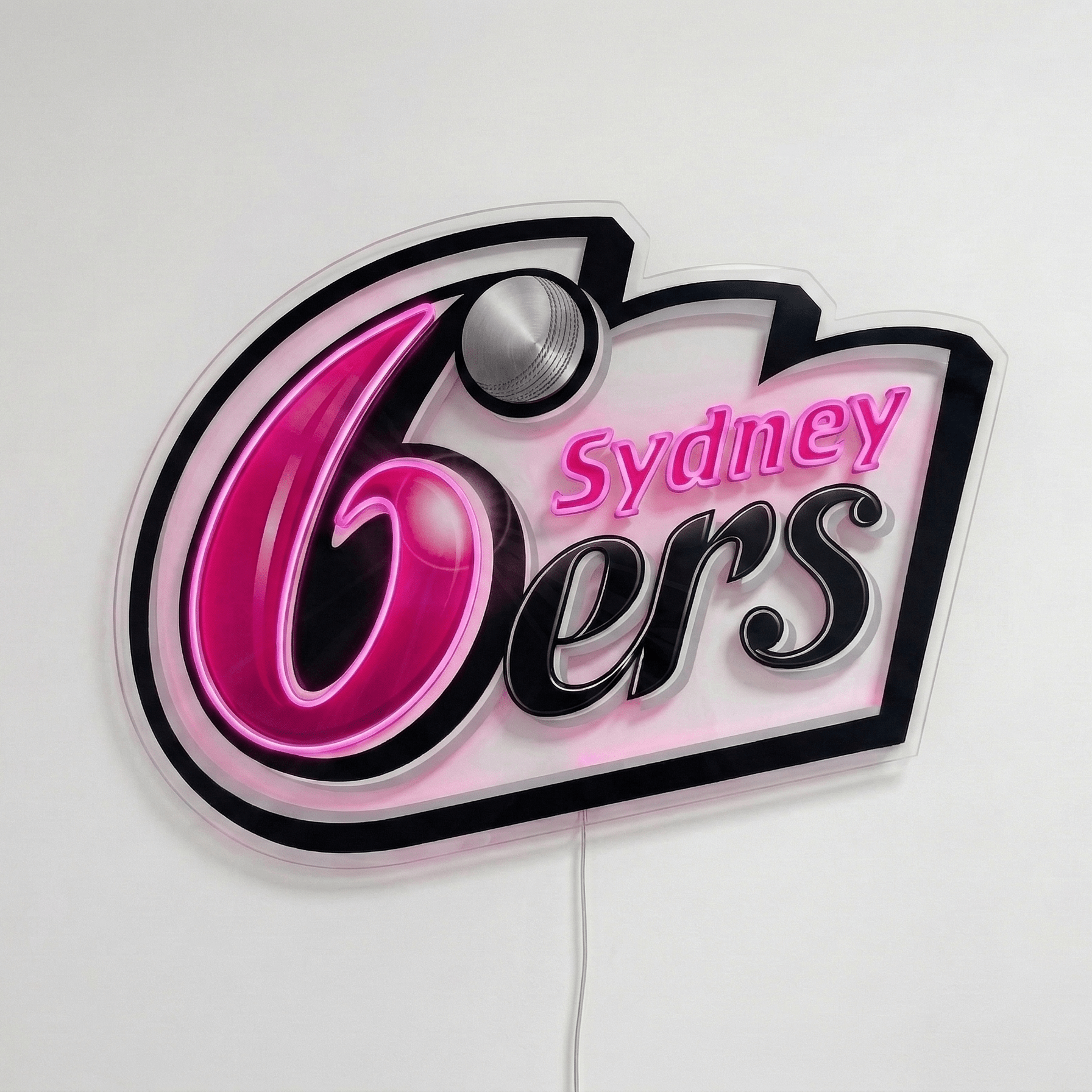 Sydney Sixers Neon Sign Australia | Pink LED Cricket Light – Neon Lanes